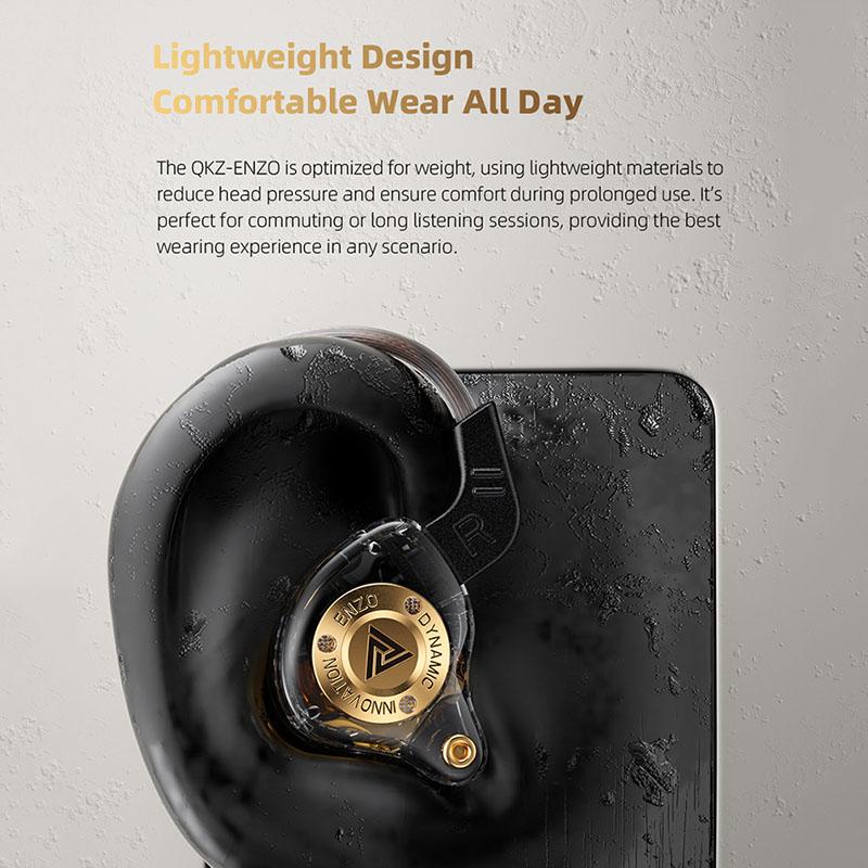 QKZ Super Bass Wired Earphones ENZO Headset 3.5MM In-Ear Earbuds With HD Microphoen Noise Cancel Headphone Cable Control