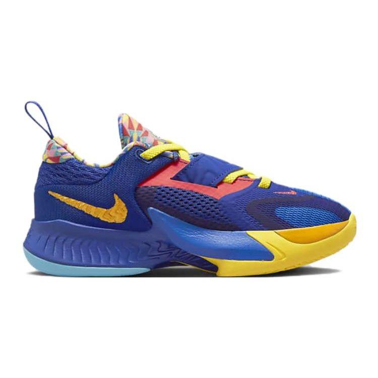 Nike Zoom Freak 4 SE PS Kaleidscope Детские кроссовки Синие Deep-Royal-Blue Opti-Yellow DV3016-400