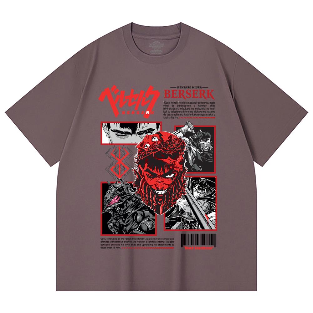 230 Gsm 100% Cotton Berserk V2 Guts Print Unisex Heavy Cotton T Shirt