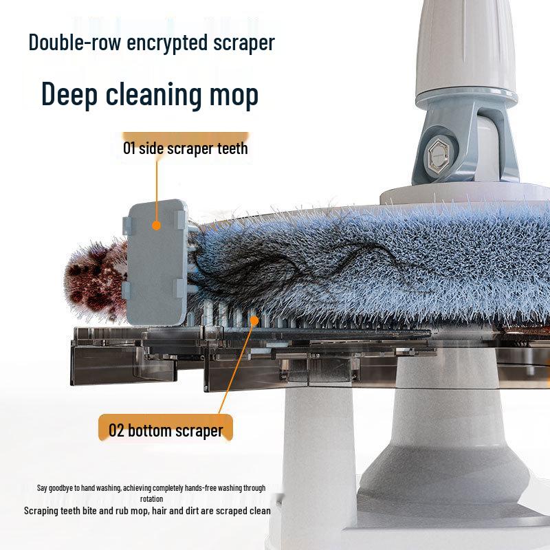 Швабра с отжимом и ведро для разделения чистой и грязной воды