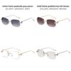 2025 Winter Unisex Frameless Color Shift Sunglasses With Uv400 For Street Style And Parties
