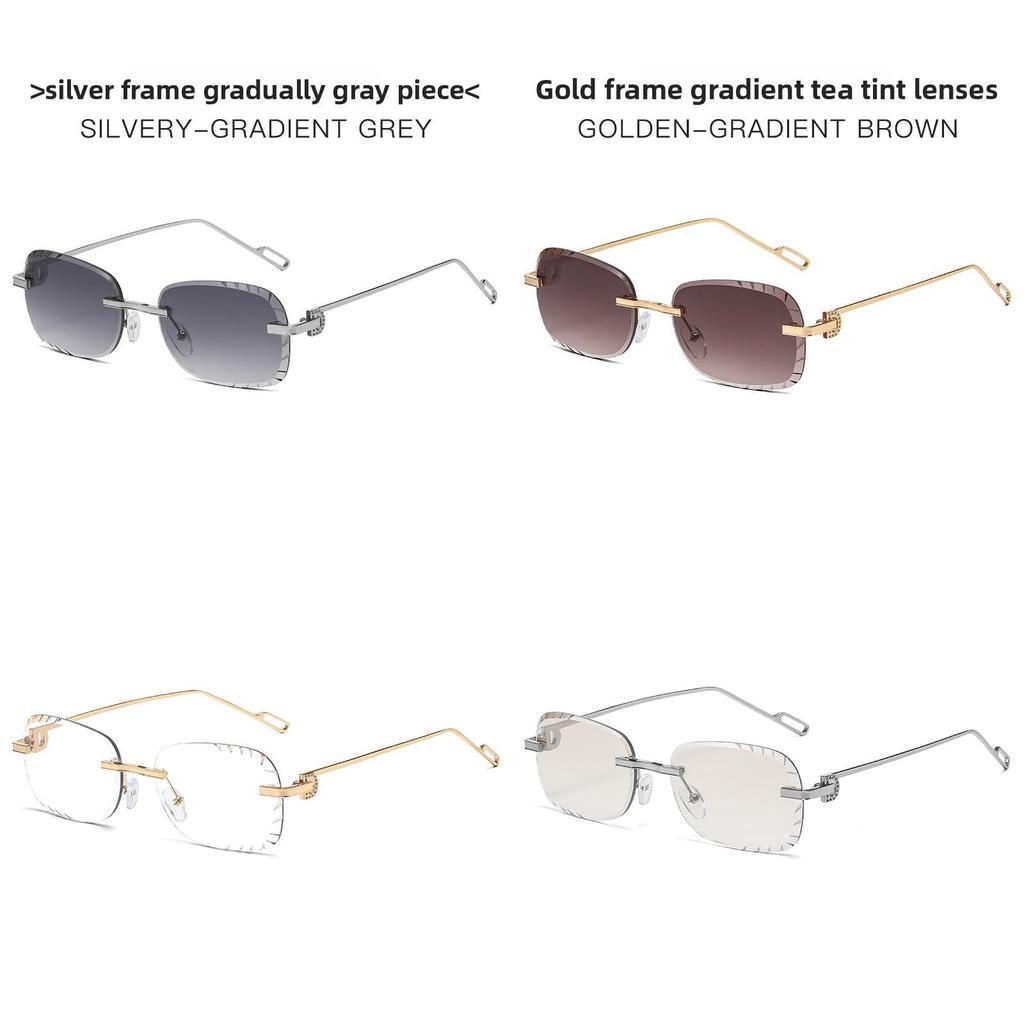 2025 Winter Unisex Frameless Color Shift Sunglasses With Uv400 For Street Style And Parties