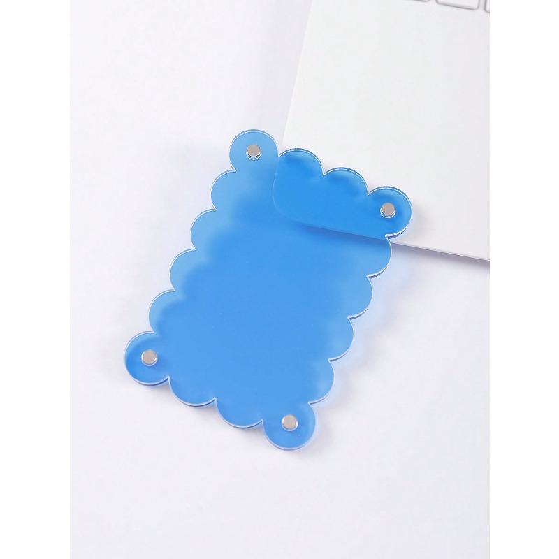 Acrylic 3-Inch Refrigerator Magnets, Colorful Transparent Mini 3-Inch Magnetic Photo Frames, Creative Lightweight Floral Design Refrigerator Magnets