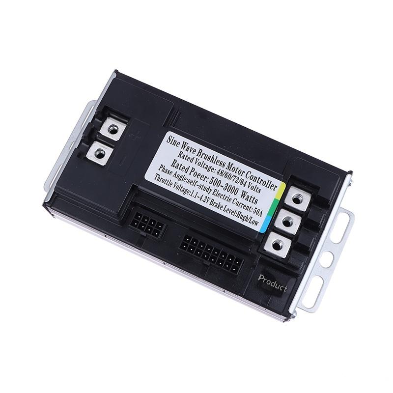 Трехрежимный контроллер синусоидальный 48В 60В 64В 72В 500Вт 3000Вт 1500Вт Бесколлекторный мотор для электровелосипеда DC контроллер 50А Для электросамоката