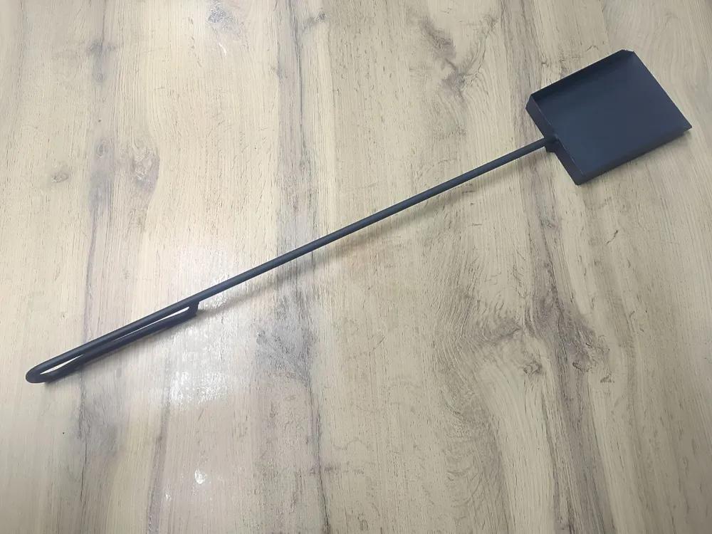 Brush and shovel for barbecue,stoves and fireplaces.2 pcs set, steel, black color.