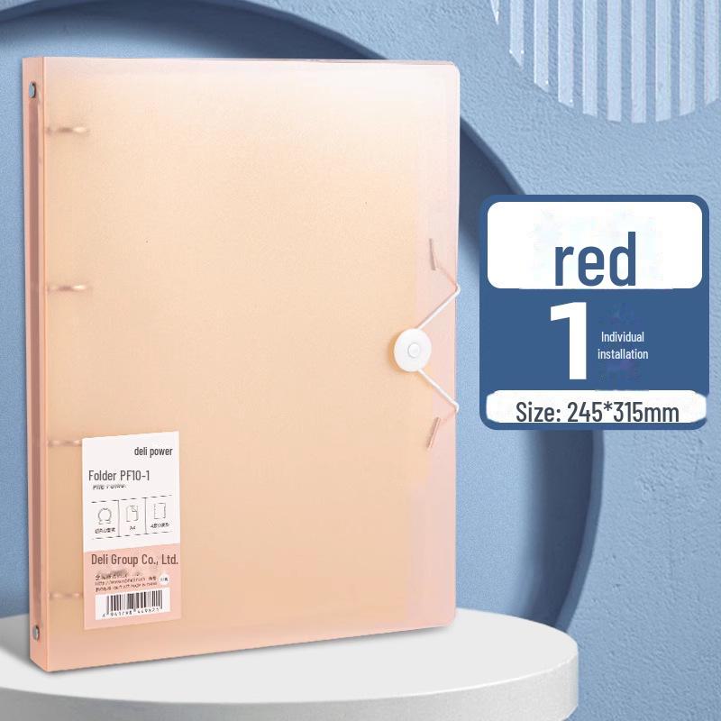 Папка-регистратор формата А4 с четырьмя отверстиями, бумагой для проверки пробивки отверстий и большим объемом для хранения.