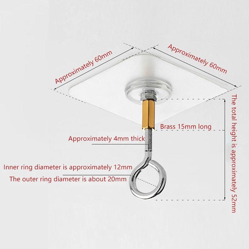1Pcs Traceless Punch-Free Ceiling Hook Heavy Duty Seamless Transparent Hooks