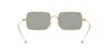 RB1969 Rectangle Shiny Gold with Photo Gray Mirror Gray Lens Ray-Ban