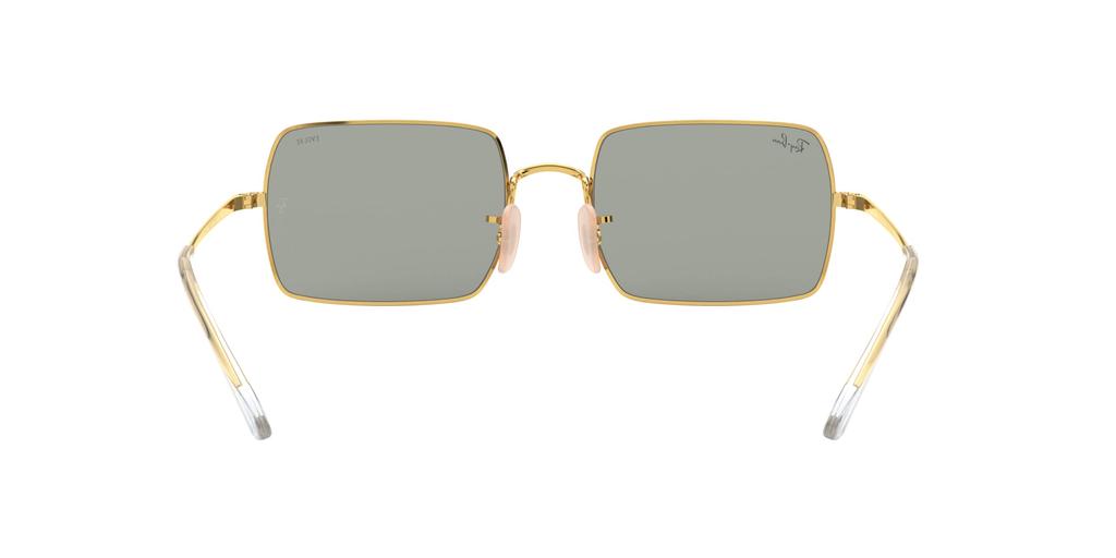 RB1969 Rectangle Shiny Gold with Photo Gray Mirror Gray Lens Ray-Ban