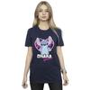 Disney Womens/Ladies Lilo And Stitch Ohana Forever Heart Cotton Boyfriend T-Shirt