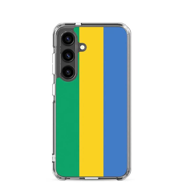 Coque Téléphone - Samsung - Galaxy S24 Plus - Drapeau Gabon - Souple - Multicolore