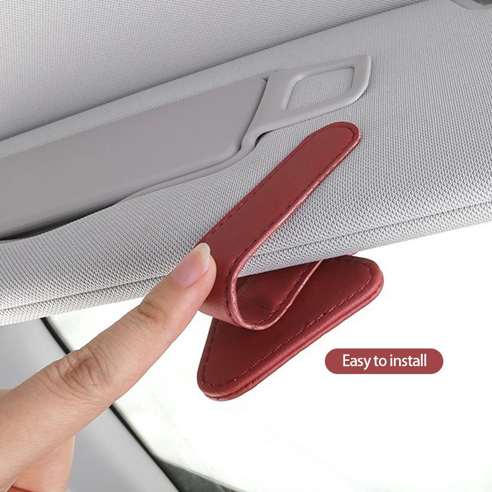 ПУ автомобильный держатель для очков, треугольный солнцезащитный козырек, оправа для очков, держатель для билетов и документов, органайзер, аксессуары