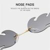 Eyewear Metal Rimless Sunglasses for Women Flame Shaped Sun Glasses Fashion Flame Sunglasses