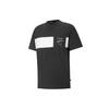 Футболка мужская спортивная с коротким рукавом Rebel Printed Casual Sports с принтом, черная 845579-01