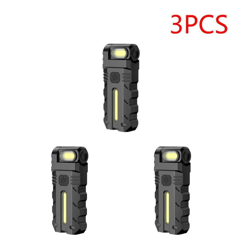 Магнитный светодиодный фонарик Мини-фонарик Вращающаяся на 180° головка EDC Карманный фонарик Портативный рабочий свет Наружный аварийный фонарь