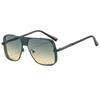 New metal box men's and women's universal sunglasses personalized steampunk thick edge sunglasses European and American sunglasses