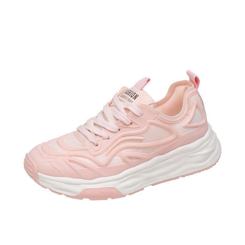 Кроссовки на толстой подошве, взрывная сетка, сетчатые кроссовки для папы, женские 2024, новая весна, женская обувь, универсальные модные дышащие кроссовки