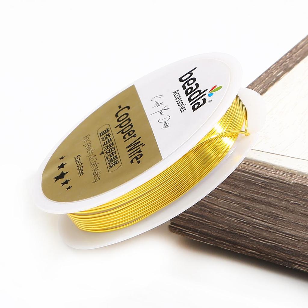 Copper Beading Wire for DIY Bracelet Necklace Colorfast Jewelry Cord String Craft Making