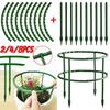 Plant Support Stakes Cage Plie Flower Stand Holder Plastic Semicircle Green House Orchard Fixing Rod Gardening Bonsai Tools