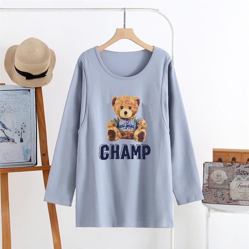 Топ для кормящих с длинным рукавом для беременных - Стильная весенне-осенняя одежда для мам в послеродовой период и кормящих грудью