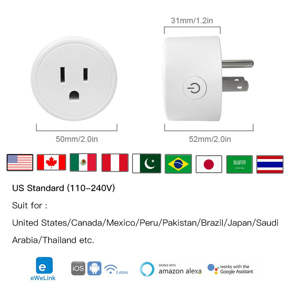 EWeLink Wifi+Bluetooth Умная розетка США Розетка Беспроводной выключатель Умный бытовая техника Сцена Связь Google Home Голосовой помощник