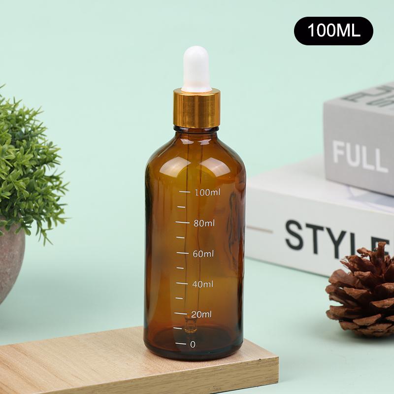 5ml-100ml Dropper Bottles With Scale Reagent Eye Drop Blue Glass Aromatherapy Liquid Pipette Bottle Refillable Bottles Travel