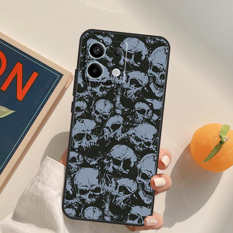 Чехол Funda с рисунком Скелет Череп для Xiaomi Redmi Note 13 Pro 9 10 11 12 14 Pro 10S 11S 12S Redmi 14C 13C 10C 12C