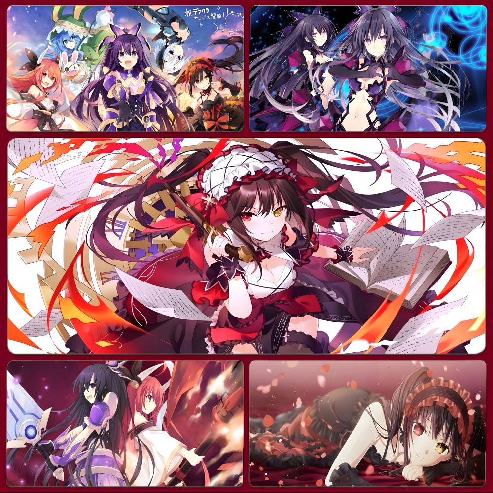 Cute Fun Anime Ddate A Live Mouse Pad Large Gaming Mousepad With Stitched Edges Thickened Desk Mat Pc