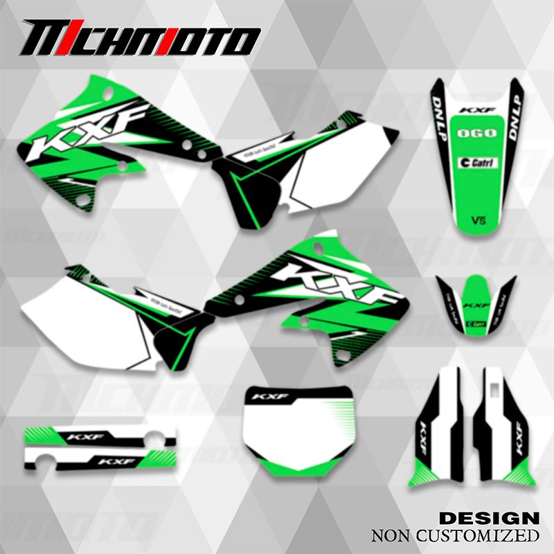MCHMFG Комплекты наклеек с графикой и фонами для пластика мотоцикла Kawasaki KX250F KXF250 KX 250F KXF 250 2004 2005