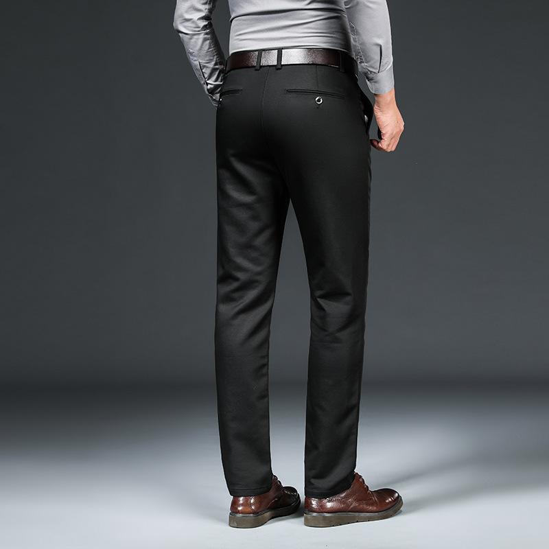 Lyocell Regular Tencel Business Casual Pants Men's Loose Mid Waist Elastic Casual Pants Spring Men's Pants