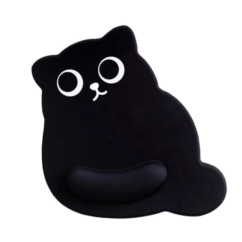 Cartoon Cat Large Mouse Mat Wrist Pad Kawaii Cat Mouse Pad Black Cat Mouse Pads  Office Desk
