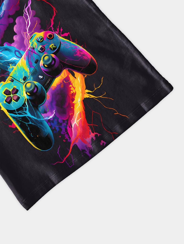 Children Clothes Kids Clothes Colorful Game Controler T-shirty T-shirt for a Boy Children's Clothing Boys Short Sleeve Tops