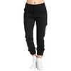 Women's Solid Color Casual Elastic Waist String Side Pocket Pencil Pants