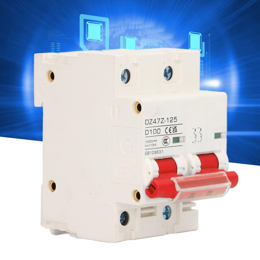 Circuit Breaker 2P D 47 125 100A DIN Rail ature Circuit Breaker for Solar PV System 1000V