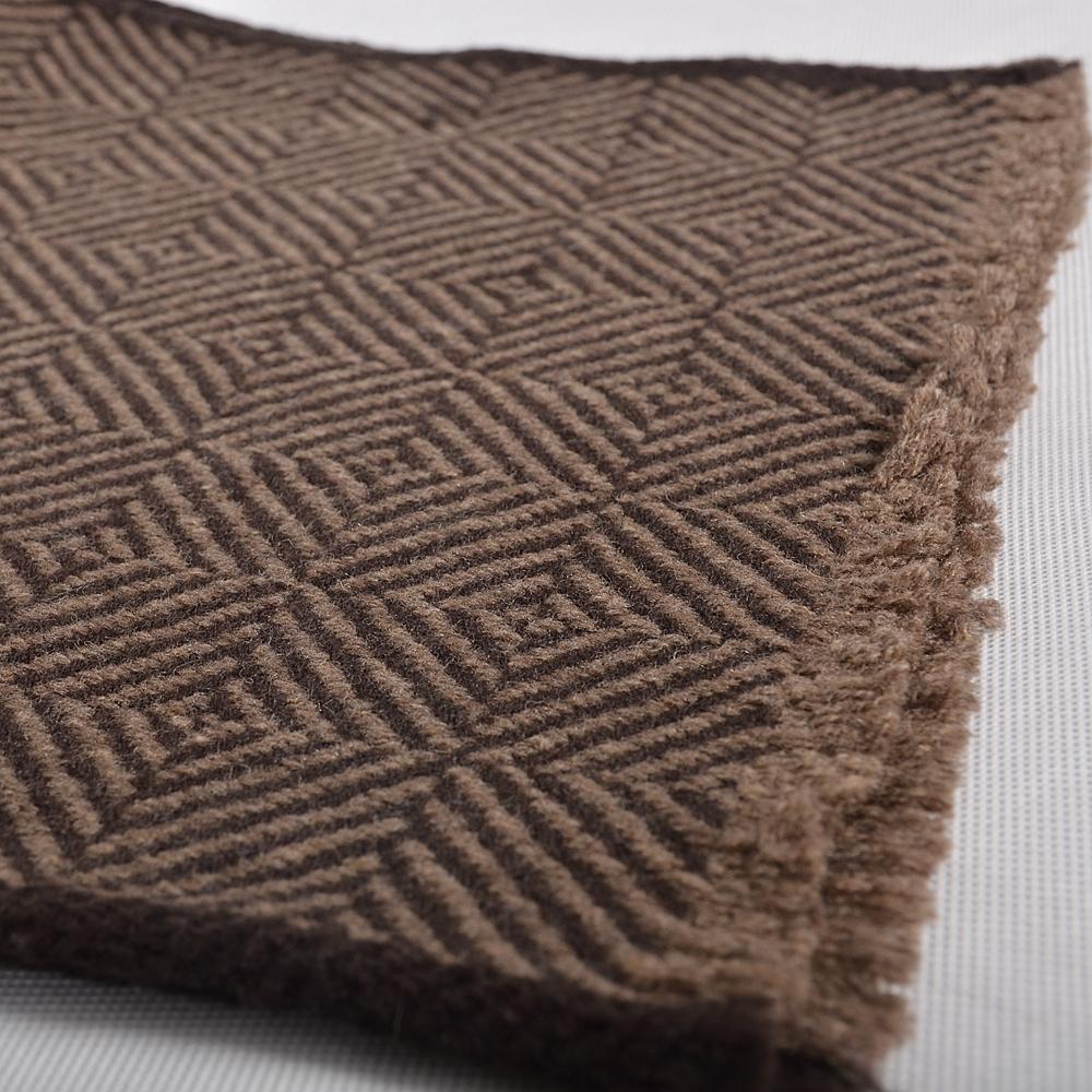 Coffee Plaid 100% Wool Scarves Pashmina Thicken Women Fall Winter Soft Long Scarf Shawl Fashion Accessory Brand Warm Neck Scarf