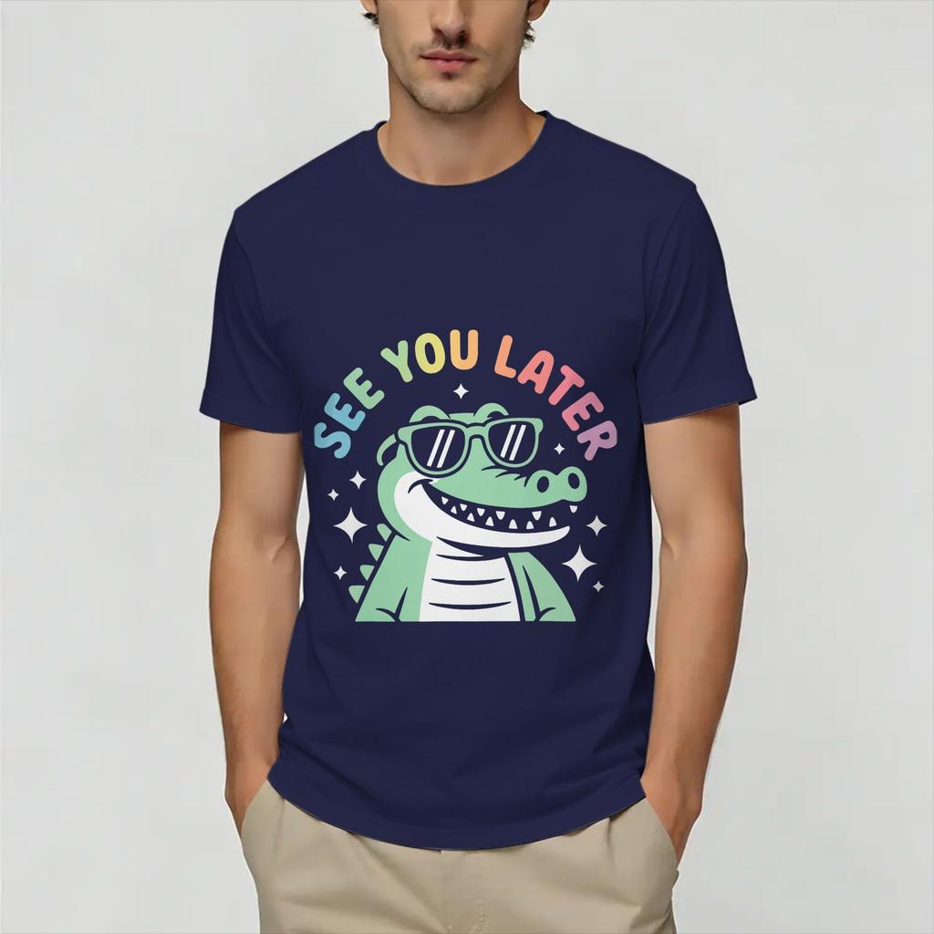 See You Later Teacher Summer Alligator Last Day Of School Tshirt Summer Popular Tunisexs 100 Cotton Oneck Plus Size Tops