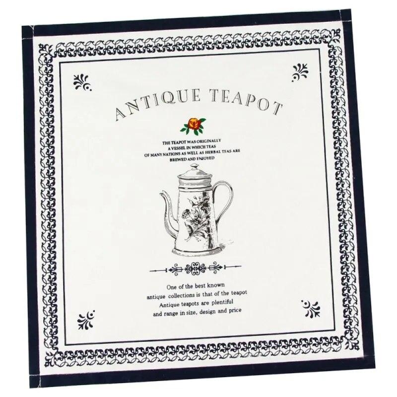 Чайник, тарелка, хлопковые салфетки, льняной коврик, кухонная посуда, простая подставка для столовых приборов