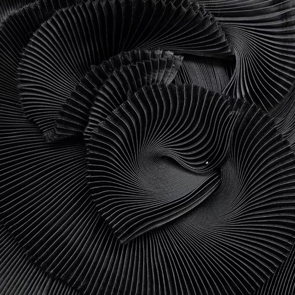 Ткань плиссе из органзы шириной 142 см, с мелкой складкой, для рукоделия, жесткий материал, сценическое украшение