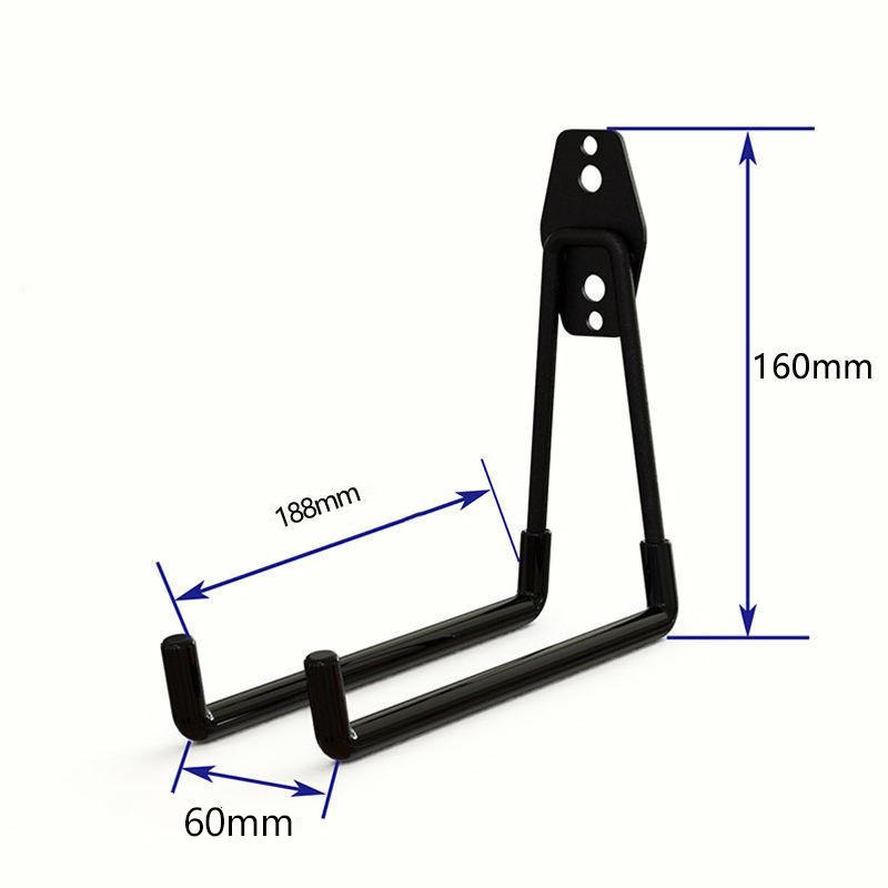 Сверхпрочный металлический крючок для гаража, настенное крепление, крючки для вешалок для велосипедов, настенное крепление, противоскользящий крючок для хранения лестниц, садовых инструментов