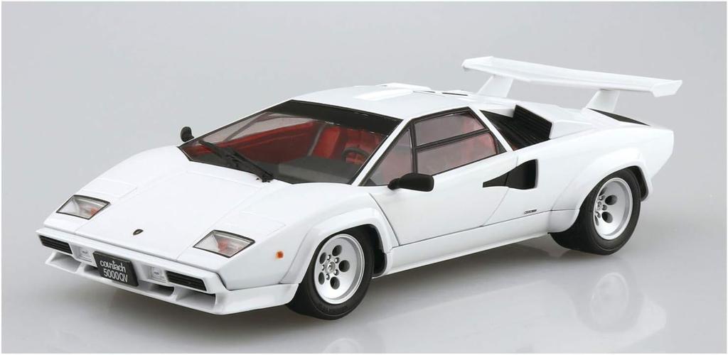 Aoshima Bunka Kyozai The Supercar Series Lamborghini Countach 5000QV Plastic Model (AOSHIMA) 1/24 '85