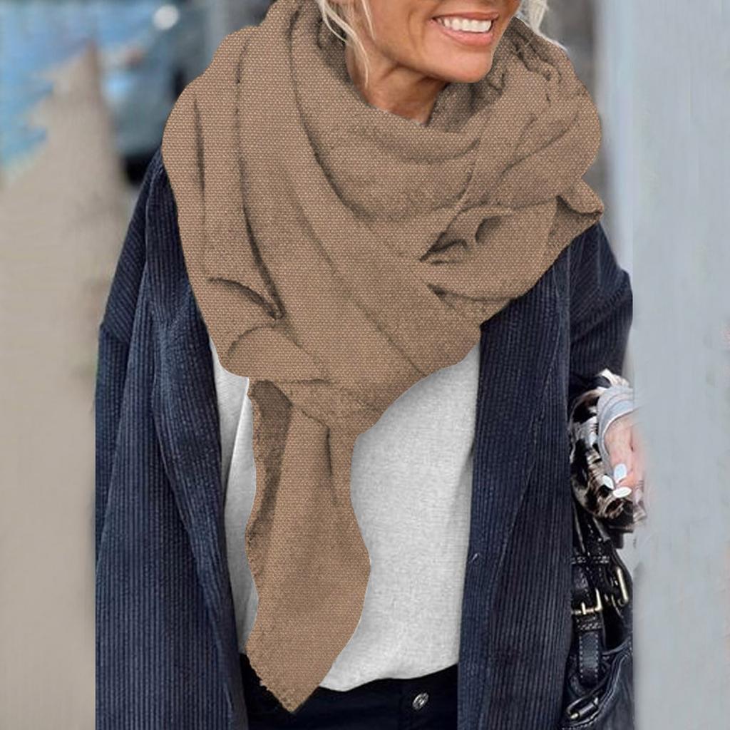 Women's Plaid Scarf Warm Thickening Trend Scarf Shawl Cape