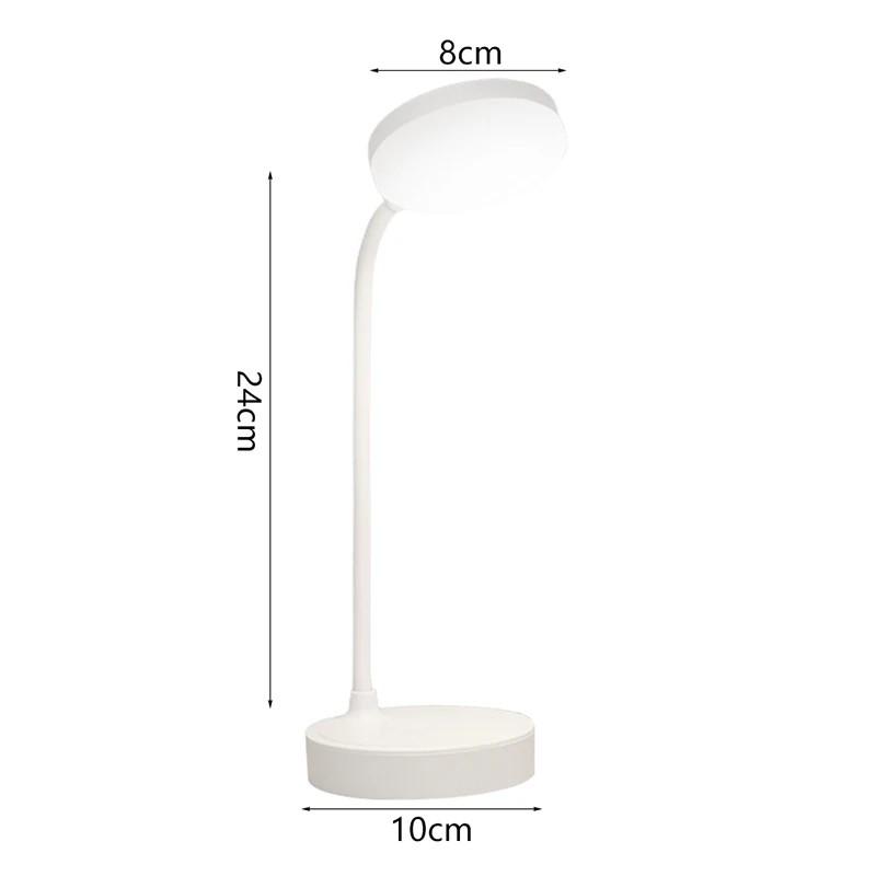 LED Desk Lamp Usb Powered Table Light Touch Dimming Portable Lamp 3 Color Stepless Dimmable Eye Protection Bedroom Bedside Lamp