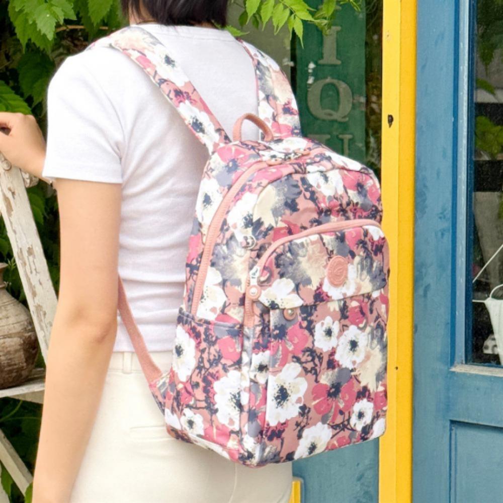 New Arrivals Open Run Women Flower Design Lightweight Casual Backpack