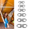 Double Ended Swivel Eye Hook Ring 8 Shape Stainless Steel Shackle Connector Carabiner Wire Rope Lock Chain Connecting Buckle