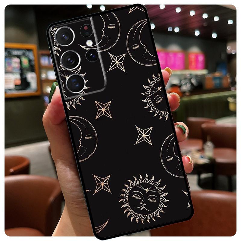 Чехол для телефона "Солнце, Луна и Звезды" для Samsung Galaxy S24 Ultra S20 S21 S22 S23 S25 Ultra S9 S10 Plus S25 FE