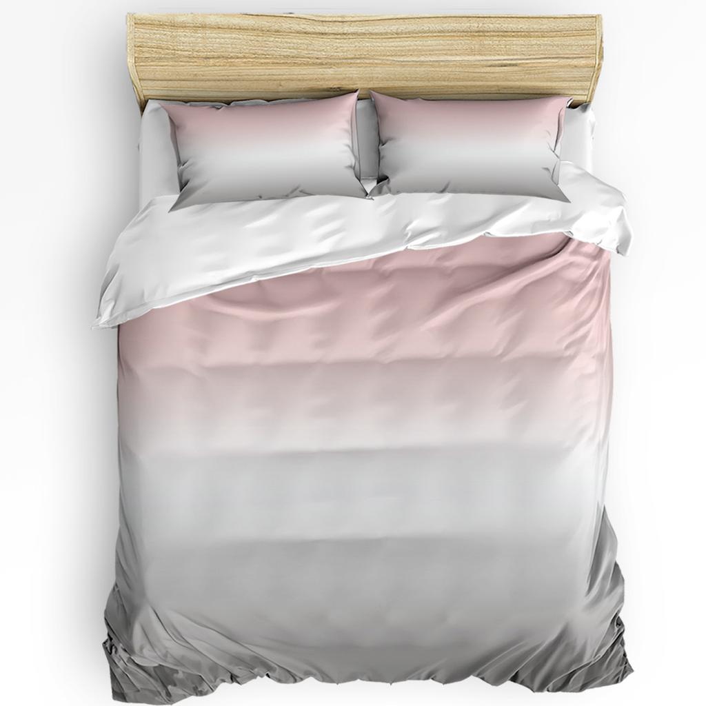 Стерео Абстрактная Линия Градиент Красный 3шт Комплект Постельного Белья Для Двуспальной Кровати Домашний Текстиль Пододеяльник Покрывало Наволочка