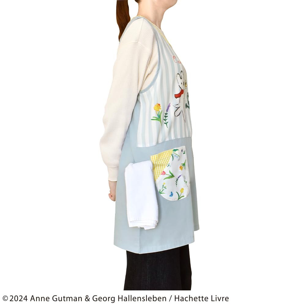 Святая Лиза и Гаспар FLEURS Синий Фартук Женский, Один Размер, Серый, M-L