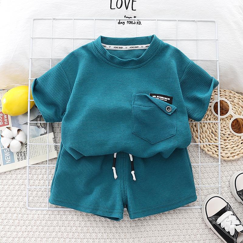 Children's Summer Casual Korean Version of Loose Baby Cotton Comfortable T-shirt Suit