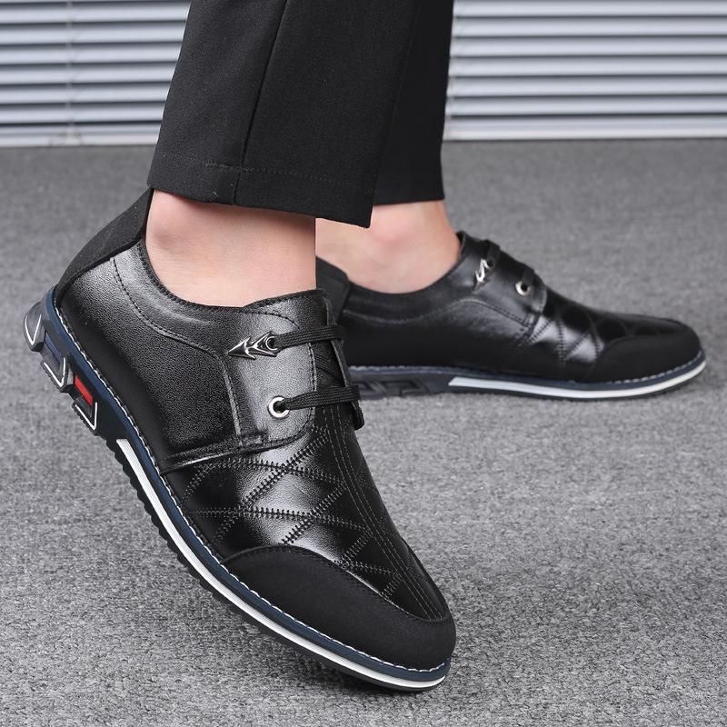 Men Leather Casual Driving Shoes Lace Up Fashion Classic Men Breathable Sneakers Zapatos De Hombre H211