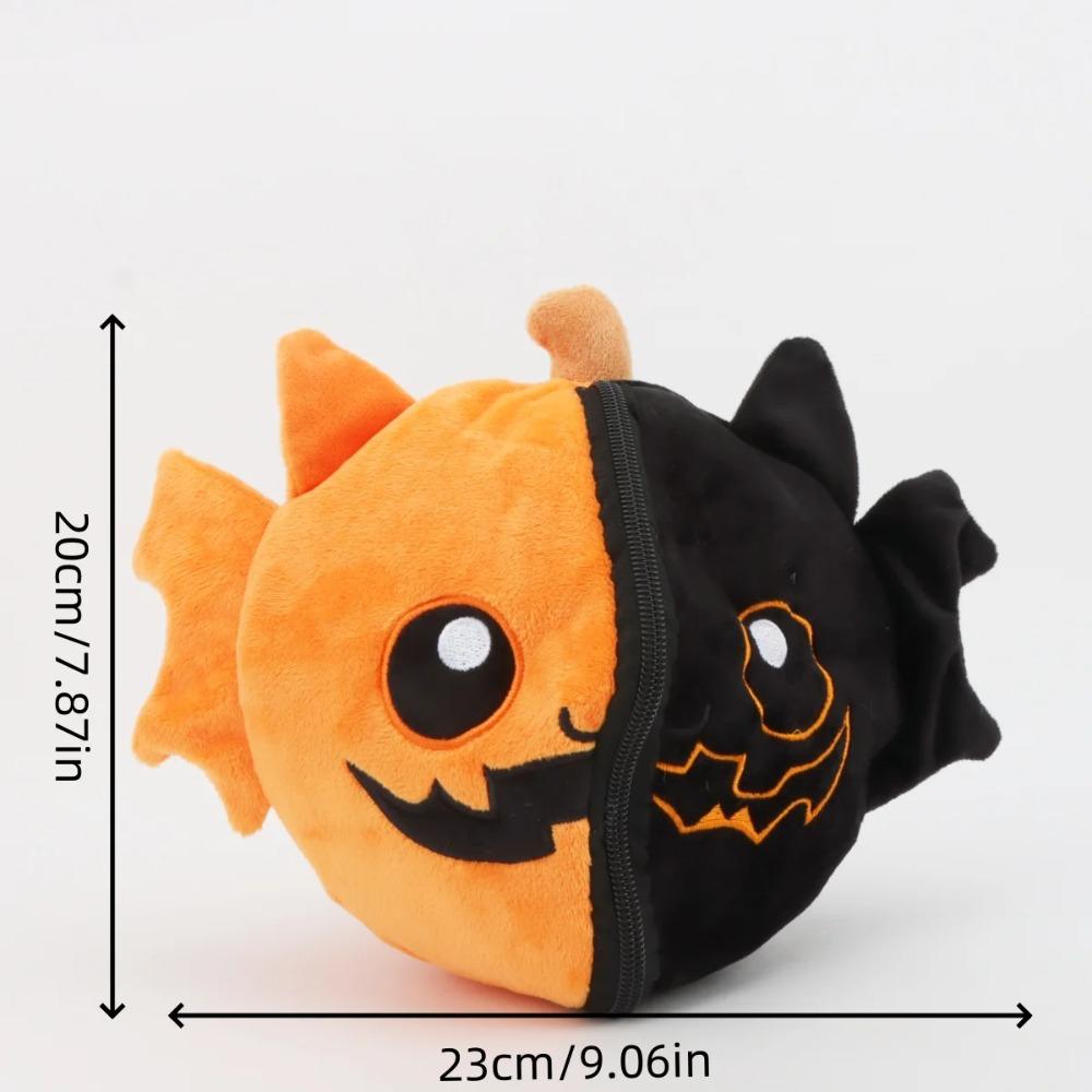 Милая Плюшевая Игрушка Тыква Летучая Мышь на Хэллоуин Трансформируемое Мягкое Животное Волшебный 2-в-1 Кавайный Гибрид Летучей Мыши/Тыквы Плюшевая Игрушка Подарок для Детей